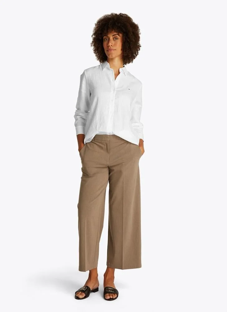 TOMMY HILFIGER  Essential Linen Relaxed Fit Shirt for Women | Best Price UAE