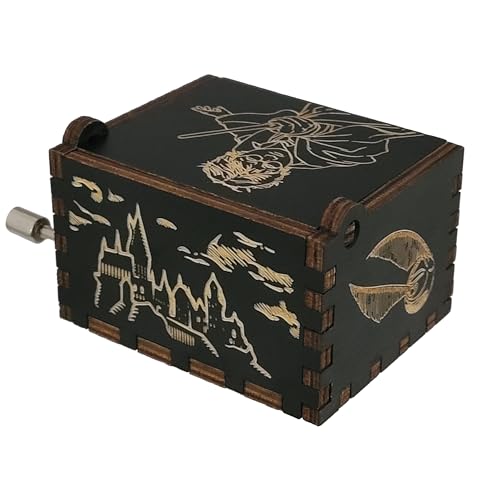 TheLaser'sEdge, Harry Potter Mini Music Box with Hedwig's Theme song, Gifts for Women, Birthday, Christmas (Black) - Image 3