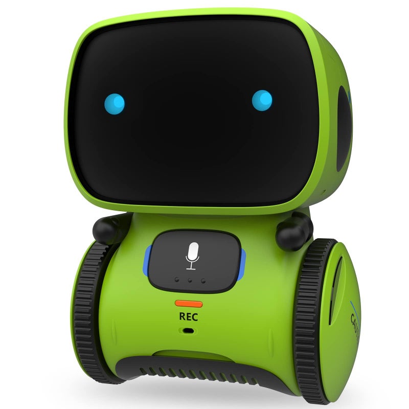 GILOBABY GILOBABY Kids Robot Toys, Smart Talking Robot with Voice Control Touch Sensor, Dancing, Singing, Recording, Repeat, Gift for Boys Age 3+ Years (Green)  - Image 1