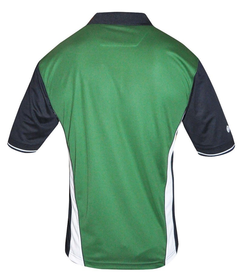 Croker Ireland Performance Shirt, XX-Large - Green Polyester Embroidered Athletic Polo, Green, Black & White - Image 2