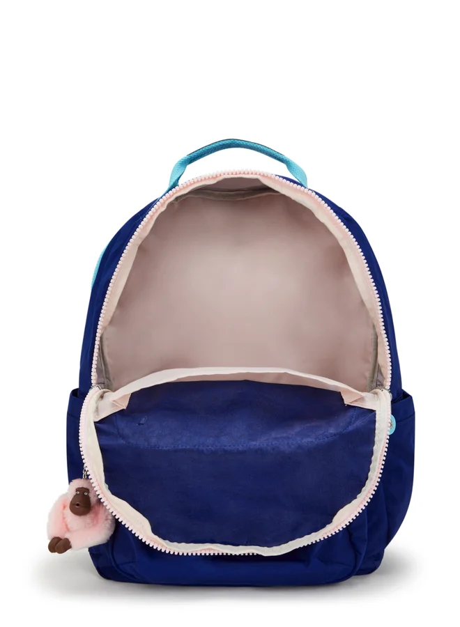kipling Seoul College Large Female Backpack With Separate Laptop Compartment - Solar Navy C