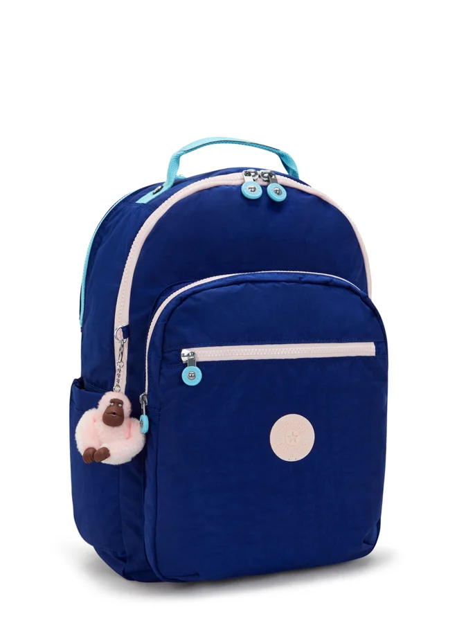 kipling Seoul College Large Female Backpack With Separate Laptop Compartment - Solar Navy C