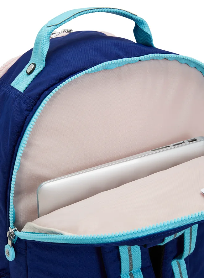 kipling Seoul College Large Female Backpack With Separate Laptop Compartment - Solar Navy C