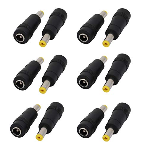 XMHF DC Power Converter Plug, 5.5mm x 1.7mm Male Connector to 5.5mm x 2.1mm Female Jack Adapter 12pcs - Image 1