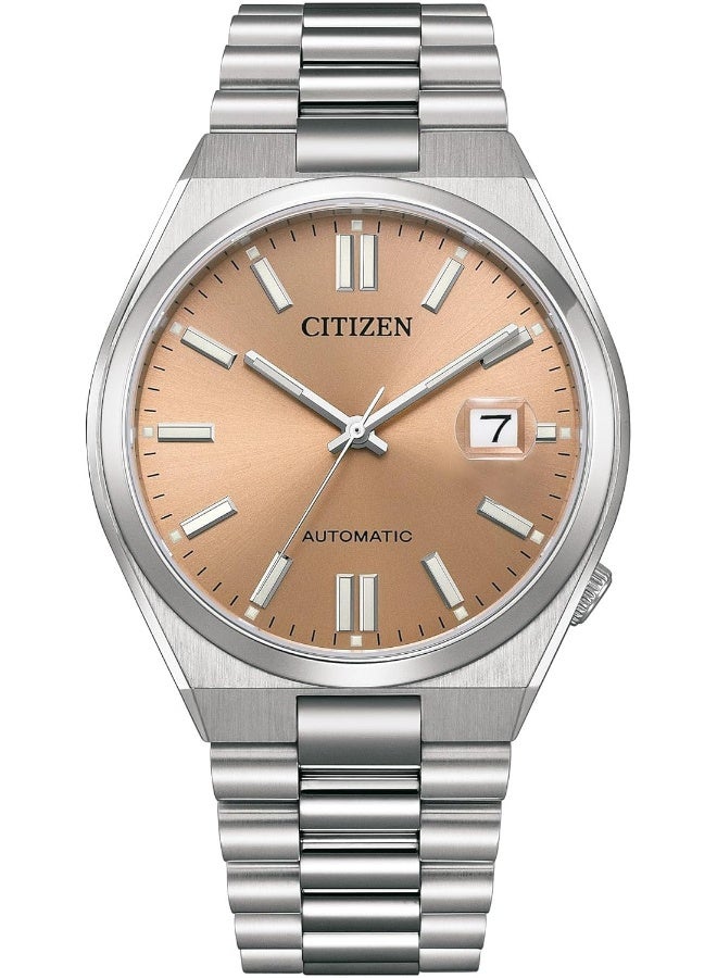 سيتيزن ساعة تسويوسا الرجالية الأوتوماتيكية بمينا بانتون الرملي الدافئ - NJ0158-89Y - Image 1