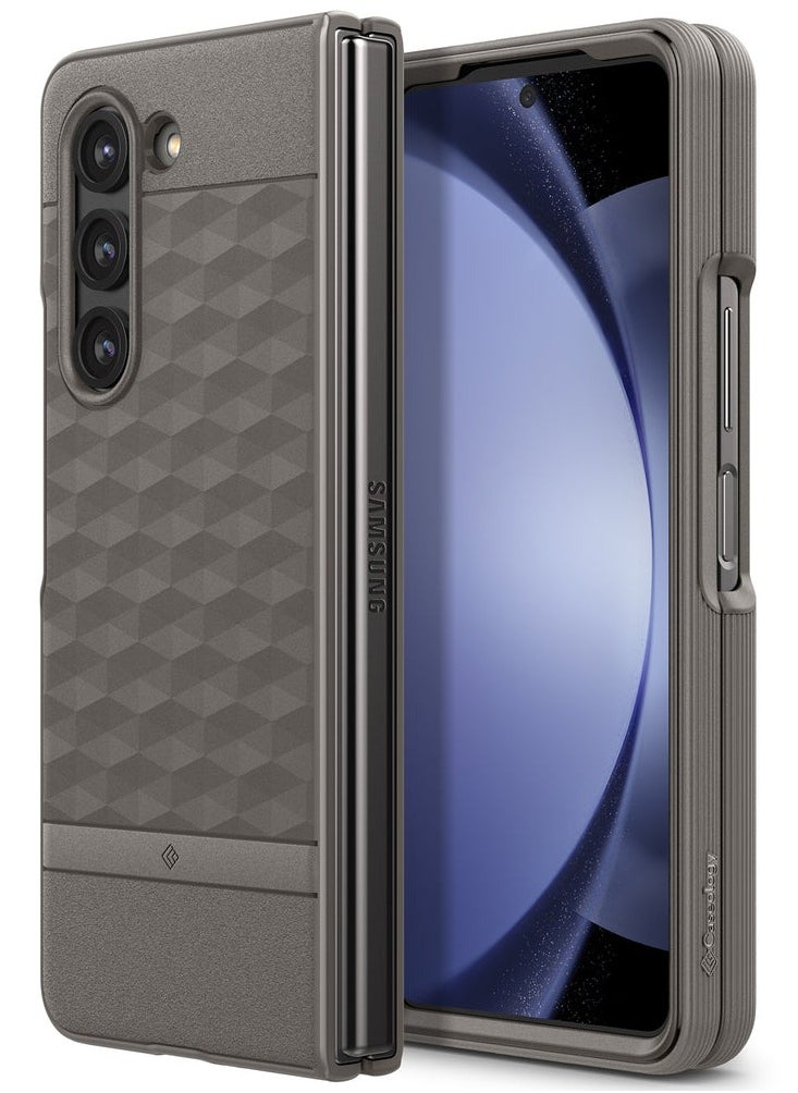 Caseology Caseology Parallax 3D Ergonomic Design Full-Body Protective Case Compatible with Samsung Galaxy Z Fold 5 Case (2023) - Ash Grey  - Image 1