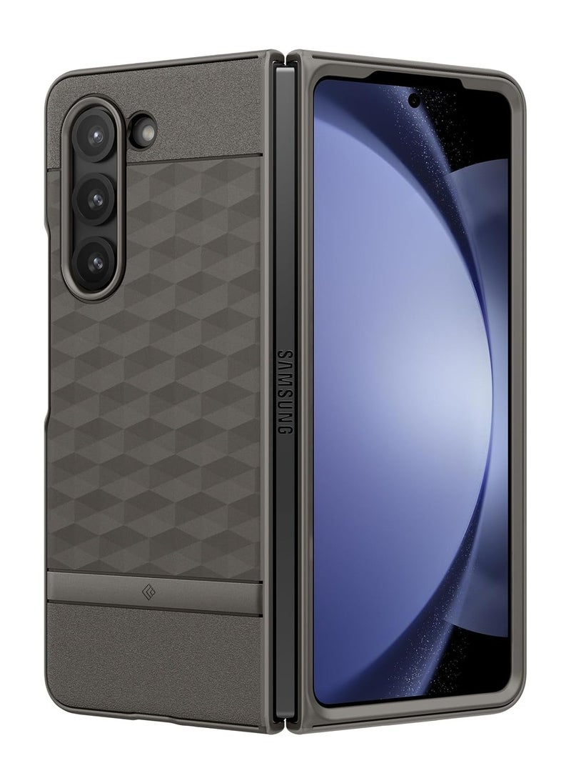 Caseology Caseology Parallax 3D Ergonomic Design Full-Body Protective Case Compatible with Samsung Galaxy Z Fold 5 Case (2023) - Ash Grey  - Image 2
