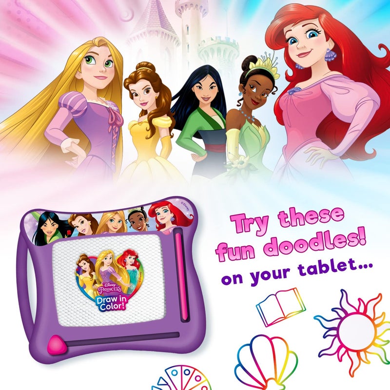 JA-RU Disney Princess Magic Draw-Magnetic Drawing Pad (1 Pack). Drawing Kids Board Car Trip Toys | Mess-Free Small Kids Write Board | Creative Activities and Travel Entertainment.B-6906-1s - Image 5