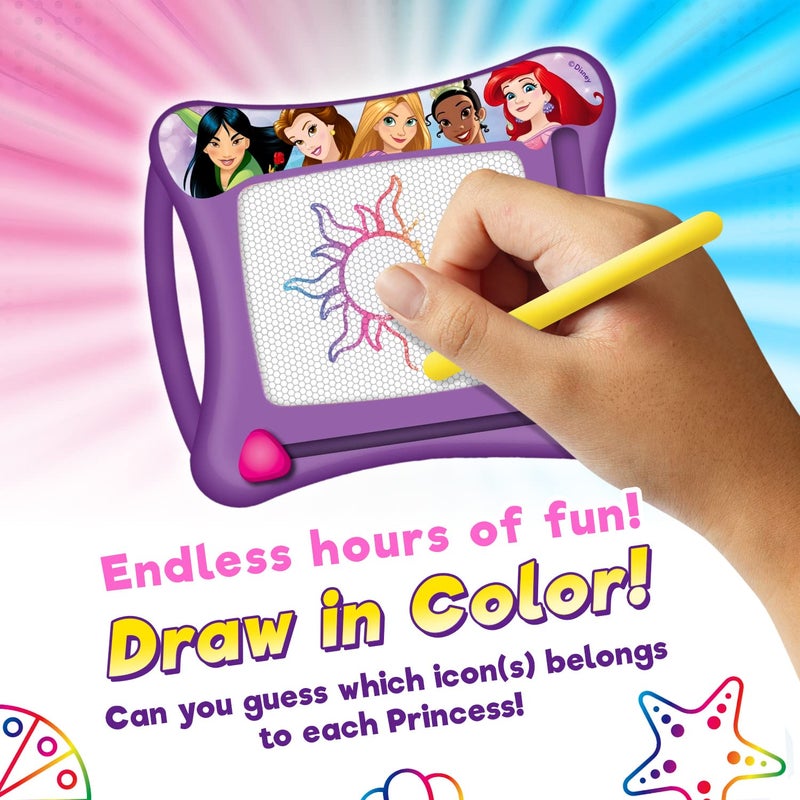 JA-RU Disney Princess Magic Draw-Magnetic Drawing Pad (1 Pack). Drawing Kids Board Car Trip Toys | Mess-Free Small Kids Write Board | Creative Activities and Travel Entertainment.B-6906-1s - Image 2