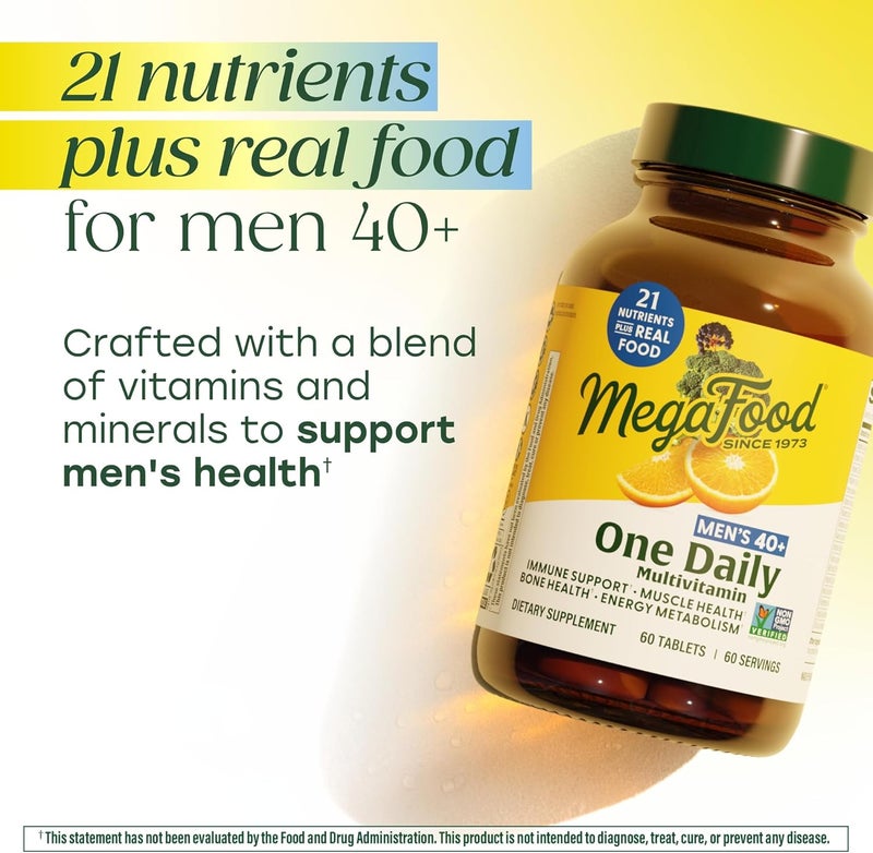 MegaFood ميغا فود فيتامينات متعددة للرجال 40+ - دعم المناعة، استقلاب الطاقة، صحة العضلات والعظام - 30 قرص - Image 4