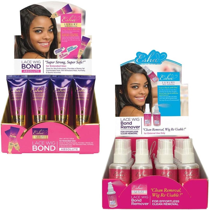ESHA Lace wig Adhesive Glue (Strong Hold) with Adhesive Remover Set - Image 1