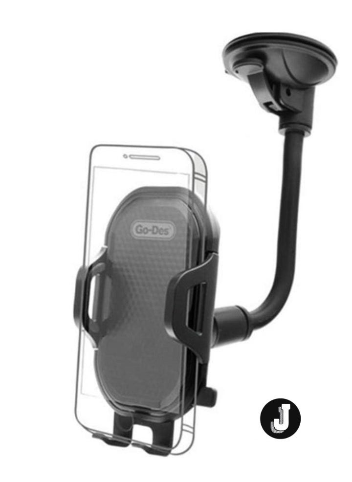 JAJEEK 360° Rotating Flexible Arm Car Phone Holder – Long Arm Windshield Mount for Ultimate Convenience - Image 1