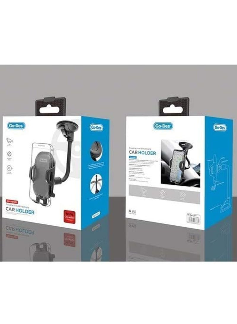 JAJEEK 360° Rotating Flexible Arm Car Phone Holder – Long Arm Windshield Mount for Ultimate Convenience - Image 4