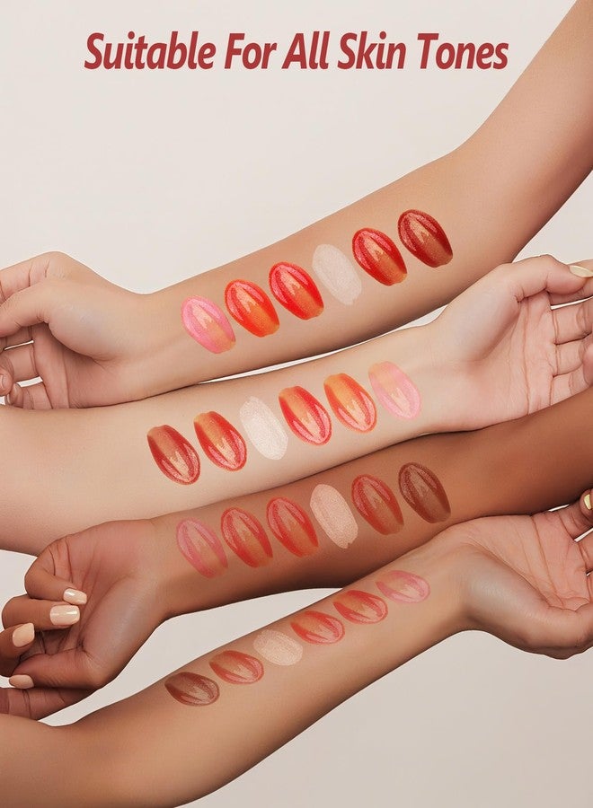 Dmsky 12 Pack Lip Gloss Set, 6 Colors Shiny Soft Lip Gloss Bulk, Lip Oil for Dry Cracked Lips Moisturizing Nourishing,Lip Stain With Rich Varied Colors For Girls and Women Makeup - Image 4