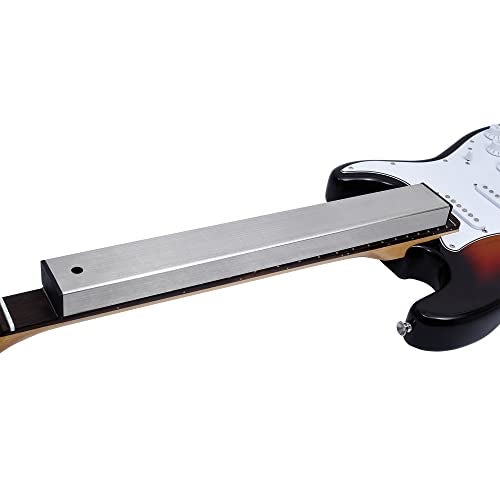 Frautron Fret Leveling Beam, 16 Inch Stainless Steel Fret Leveler Sanding Block, Guitar Fret Level File Bar Luthier Repair Tool with 2-Set of 120/240/320/400/600/1000 Grit Replacement Sandpaper - Image 4