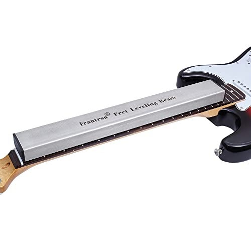 Frautron Fret Leveling Beam, 16 Inch Stainless Steel Fret Leveler Sanding Block, Guitar Fret Level File Bar Luthier Repair Tool with 2-Set of 120/240/320/400/600/1000 Grit Replacement Sandpaper - Image 3
