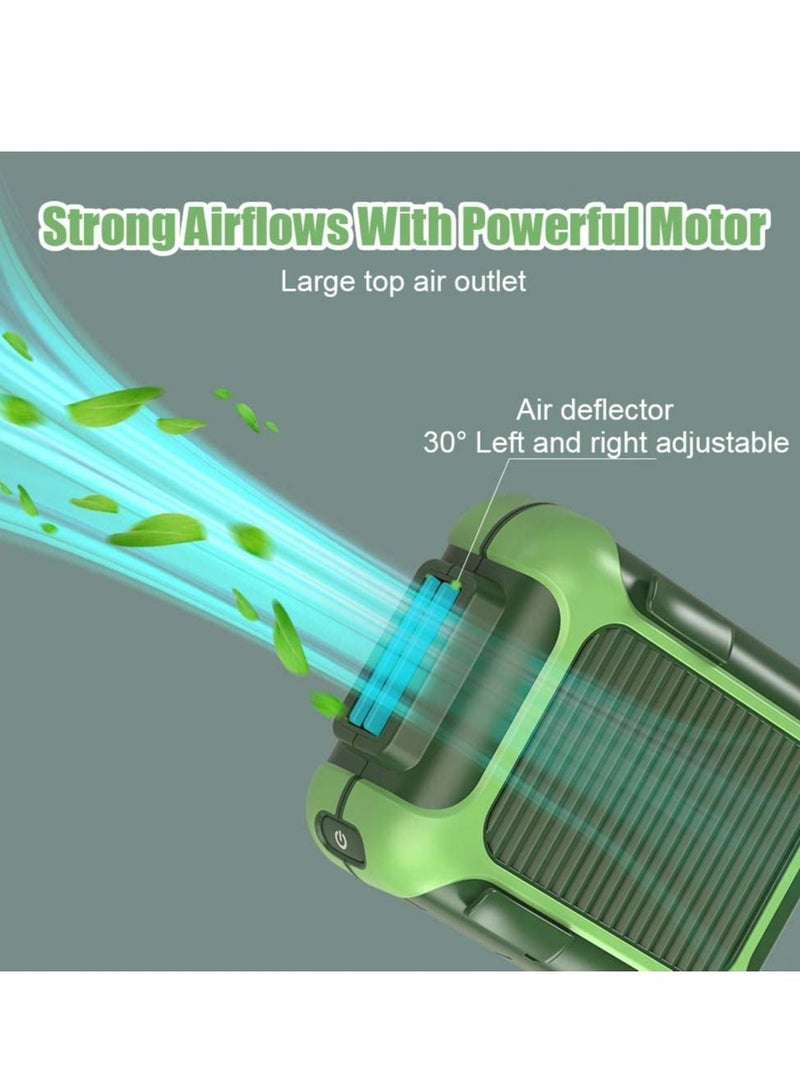 KASTWAVE Personal Belt Fan Clip On Waist Portable Cooling Fan USB Necklace Fan for Travel Outdoor Working Strong Airflow 3 Speeds Adjustable - Image 2