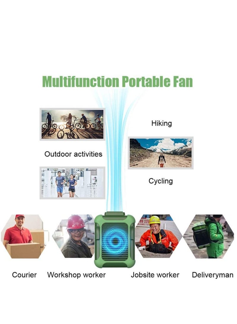 KASTWAVE Personal Belt Fan Clip On Waist Portable Cooling Fan USB Necklace Fan for Travel Outdoor Working Strong Airflow 3 Speeds Adjustable - Image 5