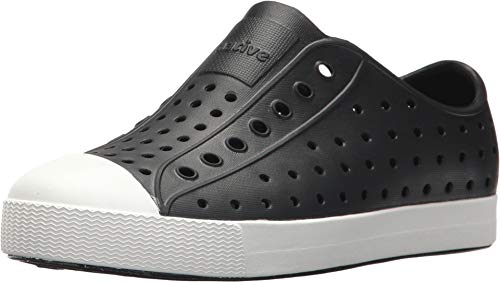 Native Shoes, Jefferson Child, Kids Lightweight Sneaker, Jiffy Black/Shell White, 5 M US Toddler - Image 1