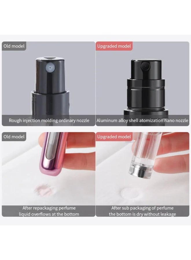 3PCS 5ml Perfume Travel Refillable Bottle ,Bottom-Filling Fragrances Perfume Atomizer ,Mini Empty Spray Bottle ,Travel Perfume, Pocket Travel Toiletries ,Holiday Travel Essentials ,Empty Mini Cologne Dispenser,Pocket Atomiser,Rose Gold+ Silver+Gold
