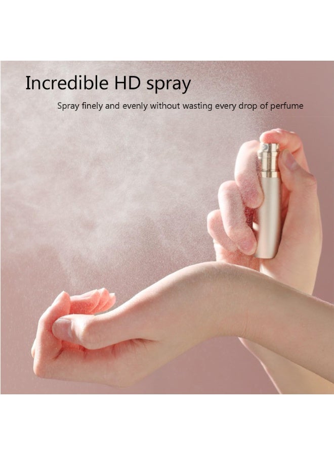 3PCS 5ml Perfume Travel Refillable Bottle ,Bottom-Filling Fragrances Perfume Atomizer ,Mini Empty Spray Bottle ,Travel Perfume, Pocket Travel Toiletries ,Holiday Travel Essentials ,Empty Mini Cologne Dispenser,Pocket Atomiser,Rose Gold+ Silver+Gold