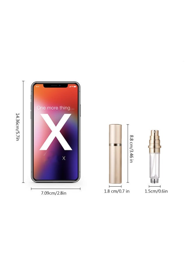 3PCS 5ml Perfume Travel Refillable Bottle ,Bottom-Filling Fragrances Perfume Atomizer ,Mini Empty Spray Bottle ,Travel Perfume, Pocket Travel Toiletries ,Holiday Travel Essentials ,Empty Mini Cologne Dispenser,Pocket Atomiser,Rose Gold+ Silver+Gold