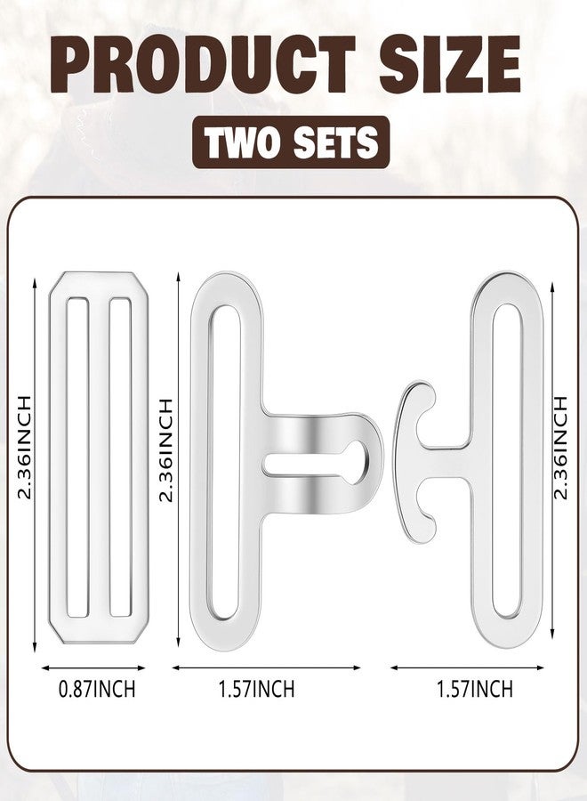 Yaocom مجموعة ياوكوم المكونة من 6 قطع من مشابك أحزمة بطانيات الخيول، مجموعة استبدال أحزمة عالمية مقاس 2 بوصة، أدوات متينة لإصلاح واستعادة أي ملحق لبطانيات الخيول، مجموعتان - Image 2