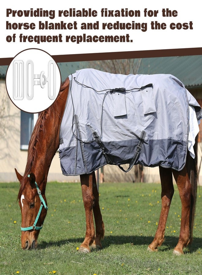 Yaocom مجموعة ياوكوم المكونة من 6 قطع من مشابك أحزمة بطانيات الخيول، مجموعة استبدال أحزمة عالمية مقاس 2 بوصة، أدوات متينة لإصلاح واستعادة أي ملحق لبطانيات الخيول، مجموعتان - Image 4