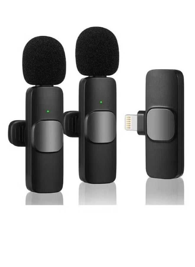 K9 - Wireless Lavalier Microphone for iPhone iPad, Plug-Play Wireless Mic for Recording, Live Stream, YouTube, TikTok, Facebook, Noise Reduction Auto-Sync - Image 1