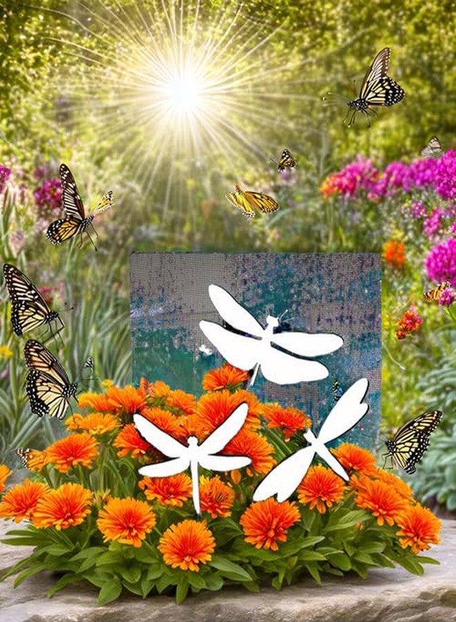 DCentral® Three Dragonflies Flexible Safety Screen Magnets: Double-Sided. Bright White-Easier to See Day & Night. Decorative. Helps to Stop Walking into Screens, Avg Sizes; 6" x 4" - Image 1