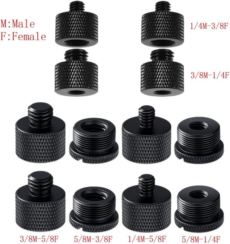 SHOPEE 12 قطعة محول حامل ميكروفون، 5/8 أنثوي إلى 3/8 ذكر، 3/8 أنثوي إلى 5/8 ذكر، 5/8 أنثوي إلى 1/4 ذكر، 1/4 أنثوي إلى 5/8 ذكر، 1/4 ذكر إلى 3/8 أنثوي، 3/8 ذكر إلى 1/4 أنثوي - Image 5