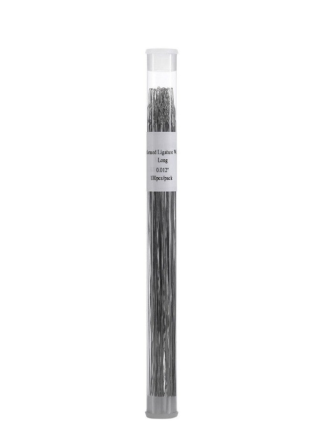 LA MIERE 100 Pcs Orthodontic Stainless Steel Preformed Ligature Wire, Ligature Ties Wire, SS, 0.010 Long - Image 1