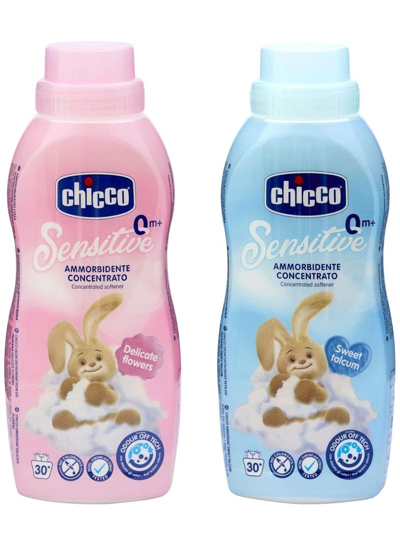Chicco Softner Delicate Flowers And Sweet Talcum Combo 750+750 Ml - Image 1