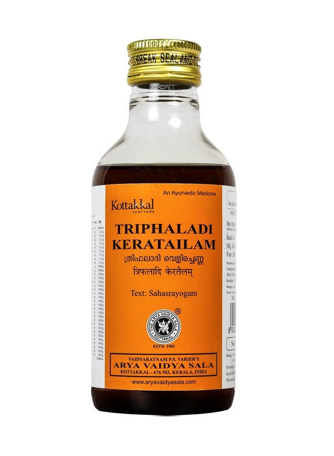 Kottakkal ayurveda ® Triphaladi Kera Tailam -200 Ml, For Health & Wellness Naturally  - Image 1
