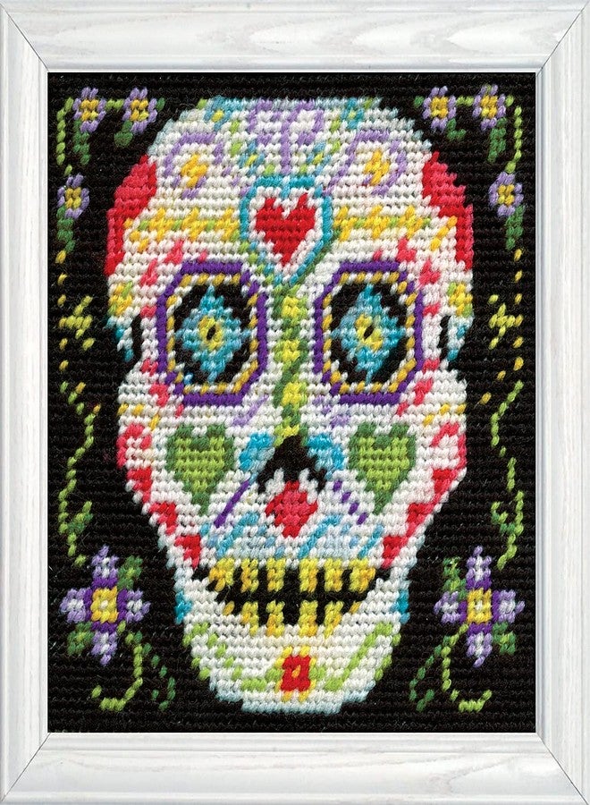 DesignWorks Ink Design Works Crafts Sugar Skull Needlepoint Kit, Multicoloured - Image 1