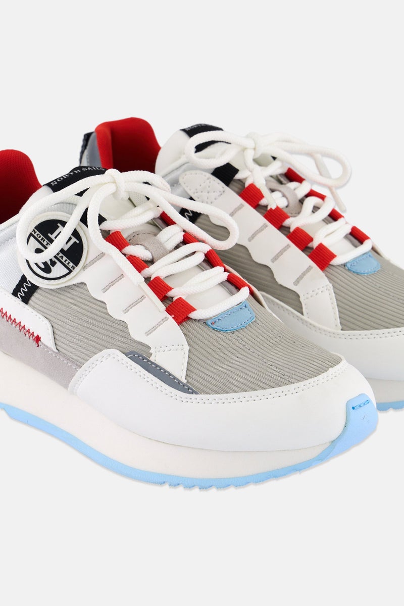 North Sails Women Lace Up Casual Shoes, White - Image 3