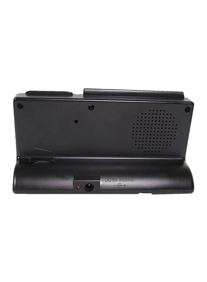 AL-HARAMEEN ساعة منبه أذان رقمية من ألياف الكربون سوداء 15x9.5 سم - Image 4