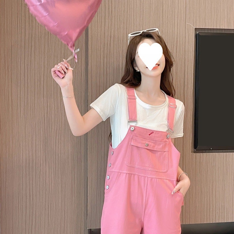 101200.00G-Piece Pink Suspenders Summer Women'S New Online Popular Age-Reducing Milk Line Slimming Girl'S Jumpsuit Suit - Image 5