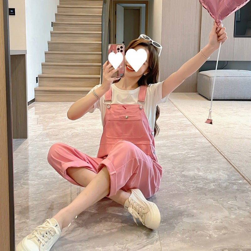 101200.00G-Piece Pink Suspenders Summer Women'S New Online Popular Age-Reducing Milk Line Slimming Girl'S Jumpsuit Suit - Image 2