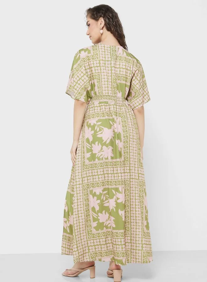 Ginger Floral Print Maxi Dress