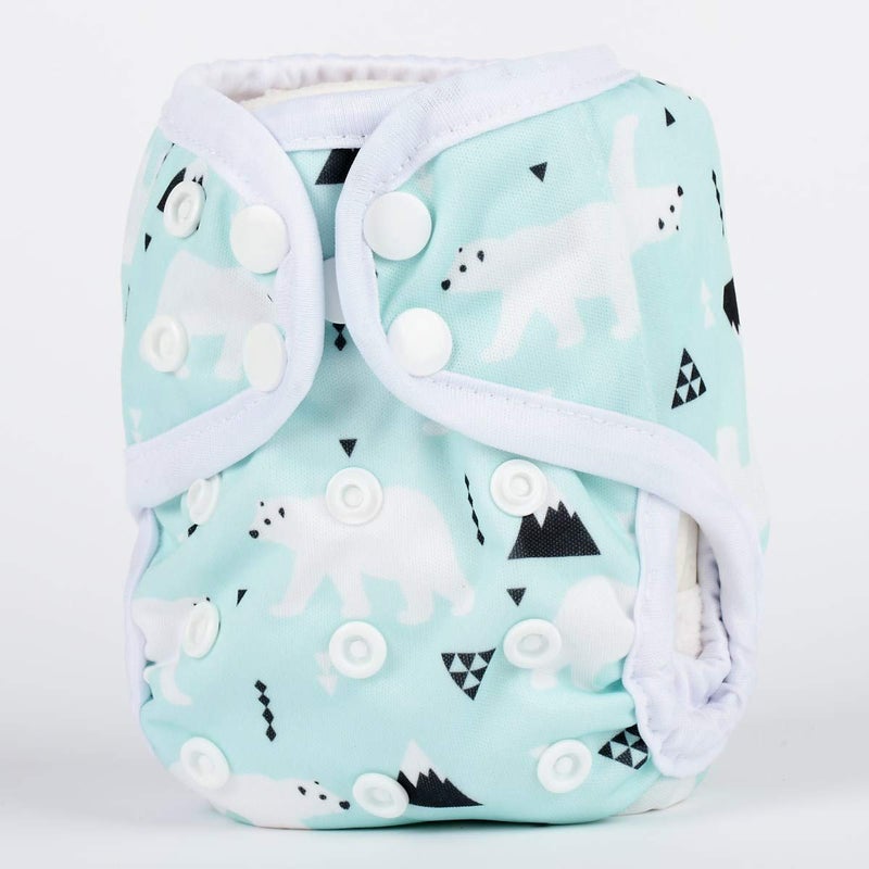 Sigzagor Newborn Baby Diaper Nappy Cover 8lbs-10lbs (Polar Bear) - Image 2