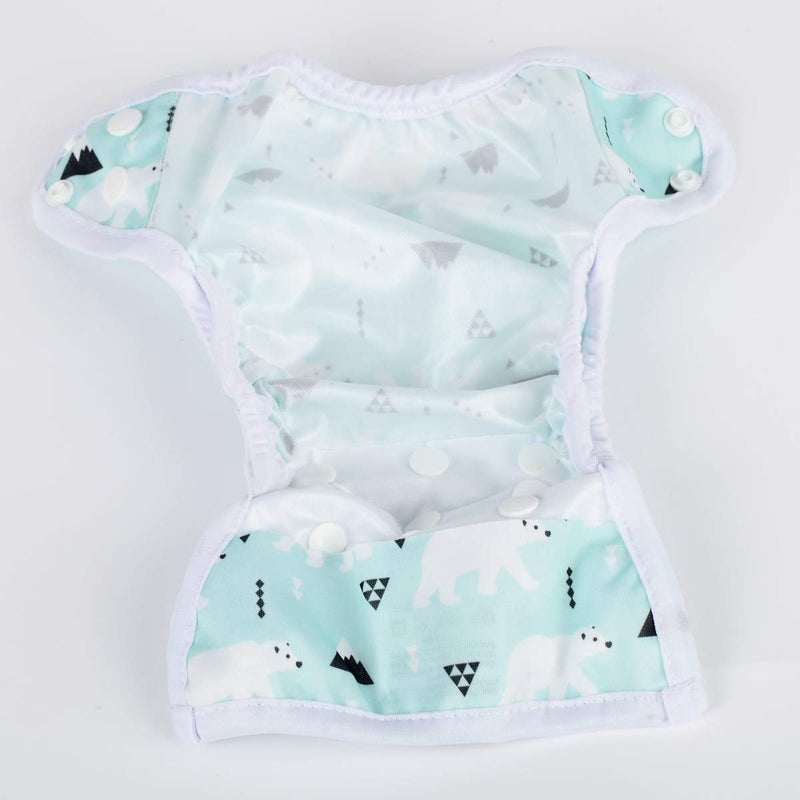 Sigzagor Newborn Baby Diaper Nappy Cover 8lbs-10lbs (Polar Bear) - Image 4