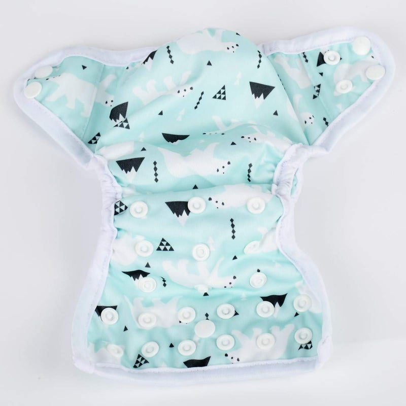 Sigzagor Newborn Baby Diaper Nappy Cover 8lbs-10lbs (Polar Bear) - Image 3