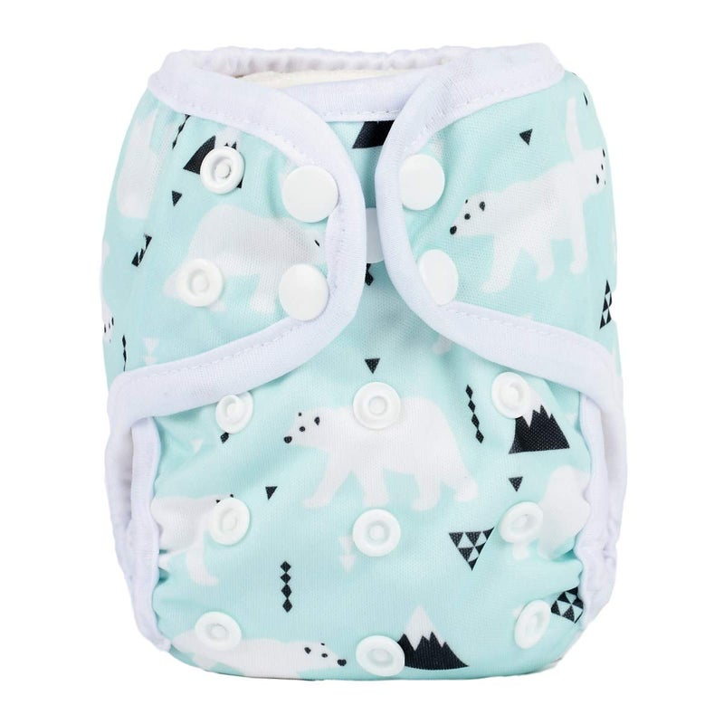 Sigzagor Newborn Baby Diaper Nappy Cover 8lbs-10lbs (Polar Bear) - Image 1