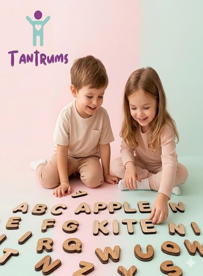 Tantrums حروف متحركة من خشب، مقطوعة بالليزر، مستوحاة من منهج مونتيسوري، 3 مجموعات، للمتعلمين الصغار - Image 4