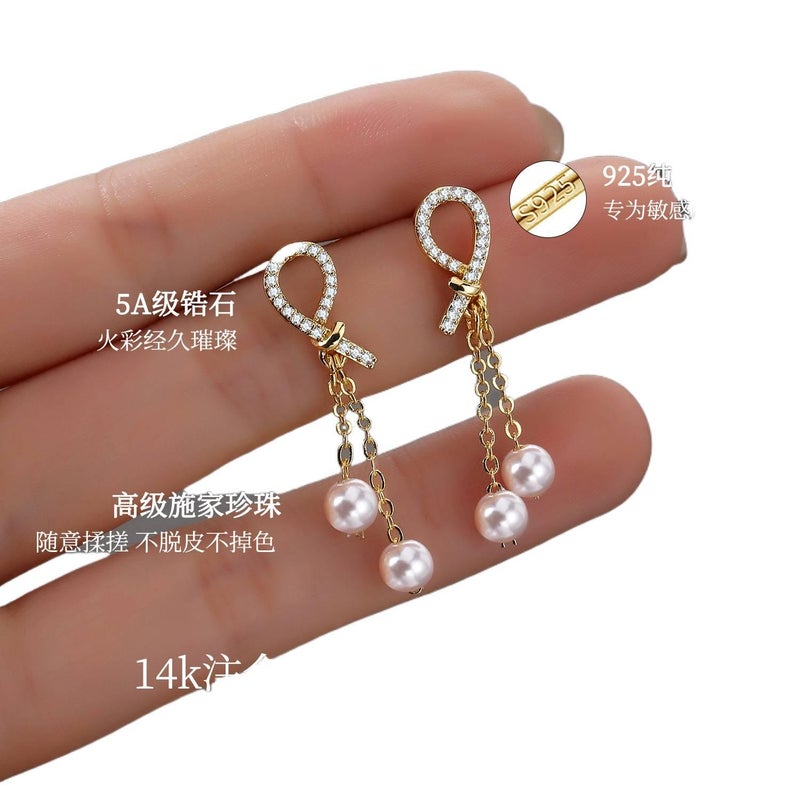Silver Pearl Earrings in 925 Sterling Silver and Lightweight Huggie Profile for Daily Wear and Elegant Styling - JOVA - Image 3