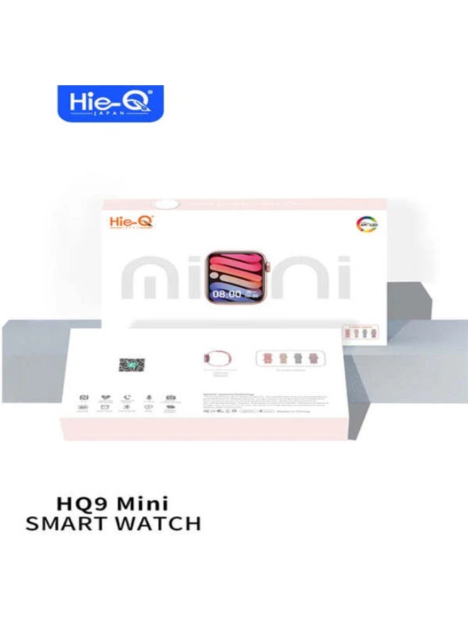 Hie-Q HQ9 mini Smart watch pink with 4 straps pink - Image 2