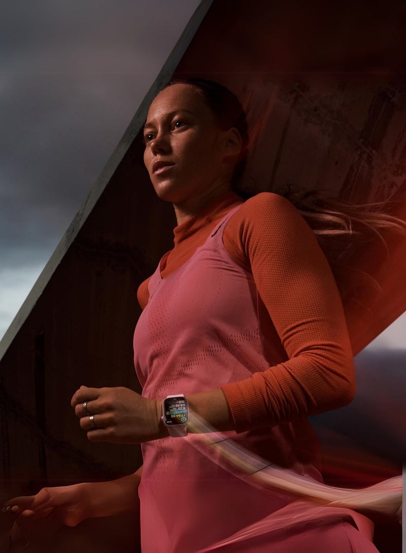 هاي س ساعة Hie-Q HQ9 الذكية الصغيرة باللون الوردي - سلسلة 10، شاشة AMOLED، 4 أحزمة قابلة للتبديل، ساعة ذكية أنيقة وصغيرة الحجم للنساء والفتيات، متتبع للياقة البدنية، مراقب لمعدل ضربات القلب والنشاط، ساعة عصرية قابلة للارتداء - Image 4