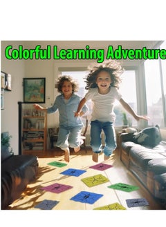 NIBEMINENT Floor Games, The is Lava! floor Lava Escape Challenge Game for Kids, Indoor and Outdoor Active Educational Play Turntable Card Children's Ground Family Board Toy  - Image 3