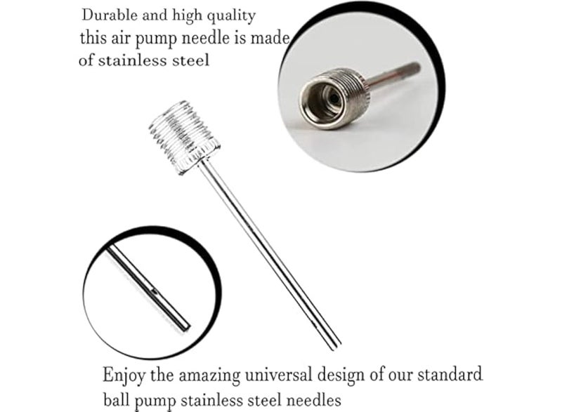 Ball pump inflation needle, stainless steel air pump needles ideal for inflating footballs, basketballs, volleyballs and all other sports balls (3-pack) - Image 4